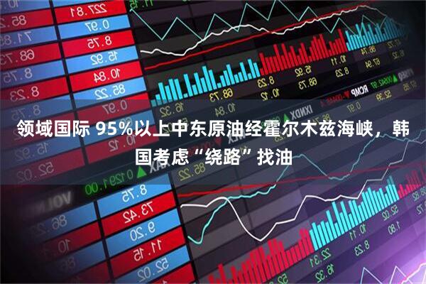 领域国际 95%以上中东原油经霍尔木兹海峡，韩国考虑“绕路”找油